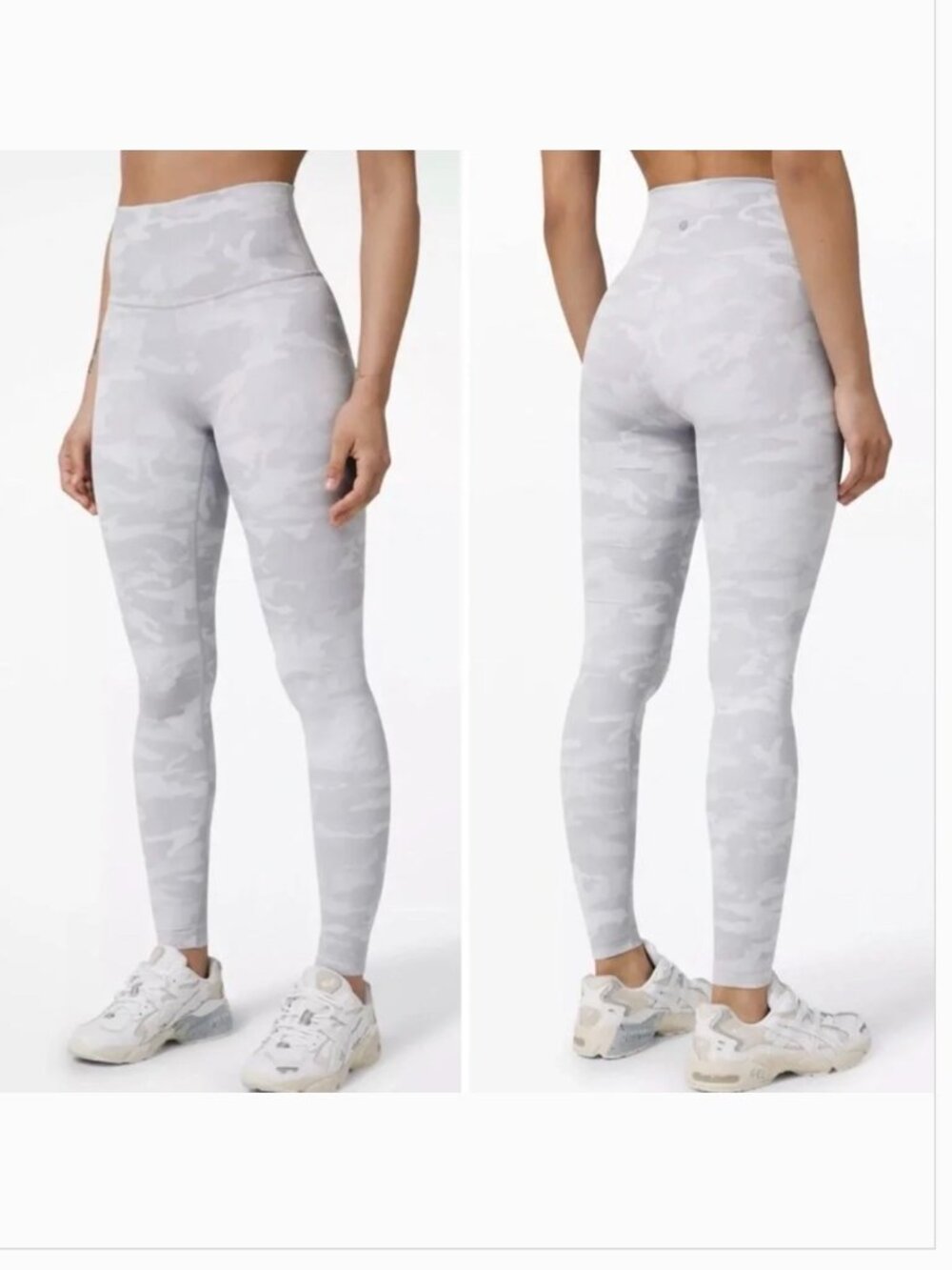 Lululemon Athletica Light Gray Camo Leggings size 10